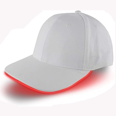 আলোকিত LED বেসবল ক্যাপ লাল আলো সাদা রং সঙ্গে টুপি