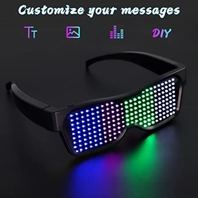 APP নিয়ন্ত্রিত প্রোগ্রামেবল LED আলোকিত চশমা DIY অনন্য