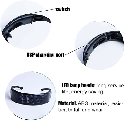 APP কন্ট্রোল প্রোগ্রামেবল LED গ্লাস 700mAh ব্যাটারি মাল্টি ল্যাঙ্গুয়েজ
