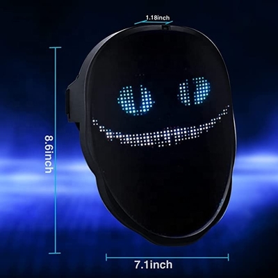 LED ডিসপ্লে ফেস মাস্ক DIY প্যাটার্ন টেক্সট আপলোড ছবি অ্যাপ কন্ট্রোল সম্পাদনা